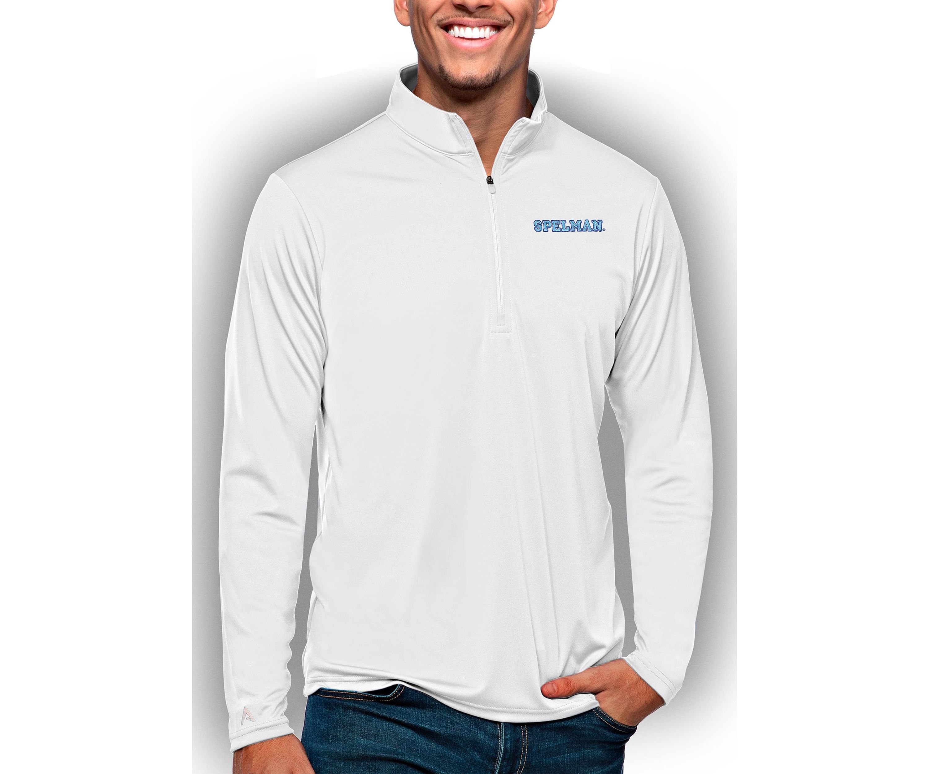 Spelman College Jaguars NCAA Spelman NCAA Jaguars Tribute Quarter-Zip Pullover Top