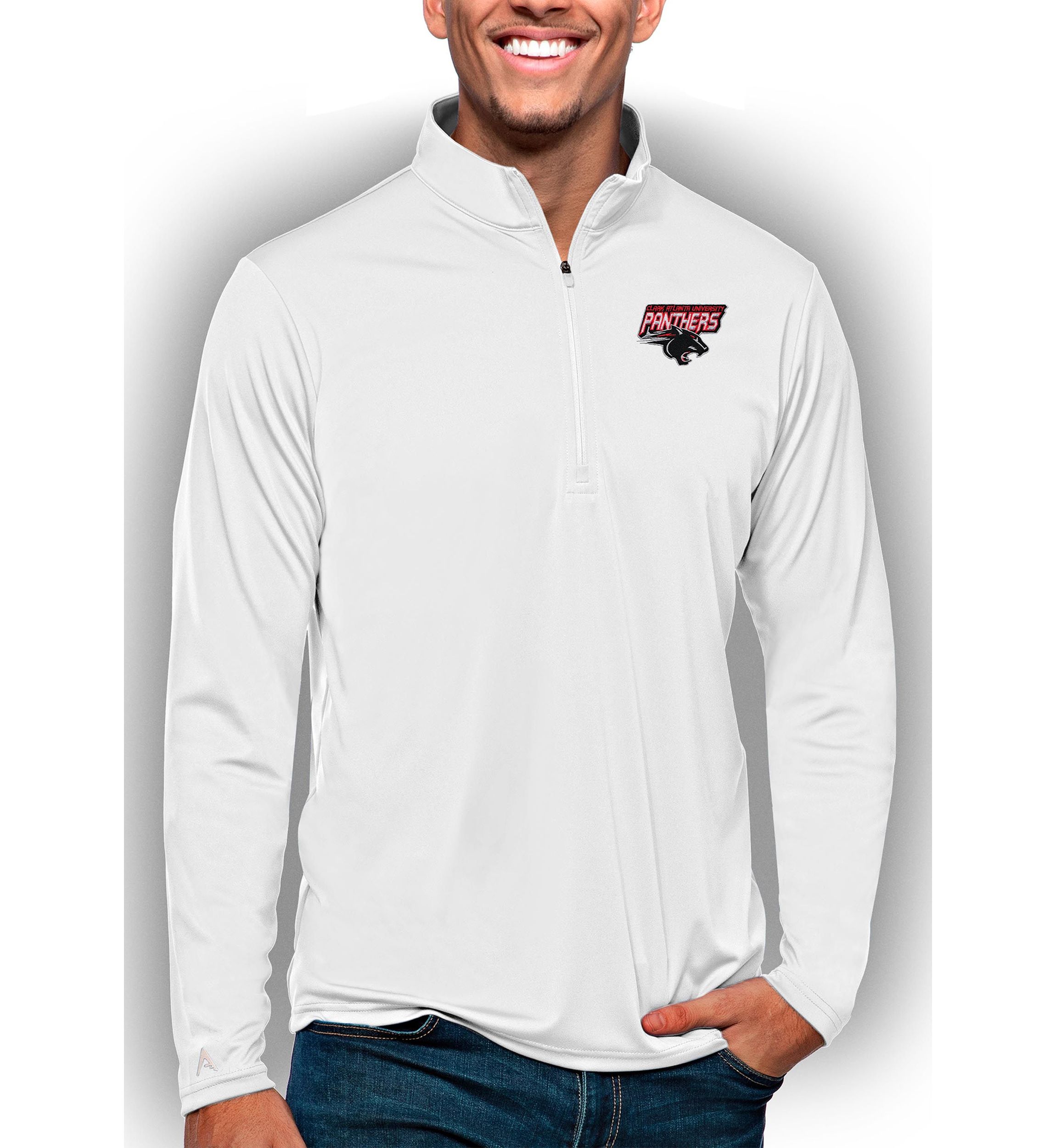 Clark Atlanta Panthers NCAA Clark Atlanta University Panthers Tribute Quarter-Zip Pullover Top