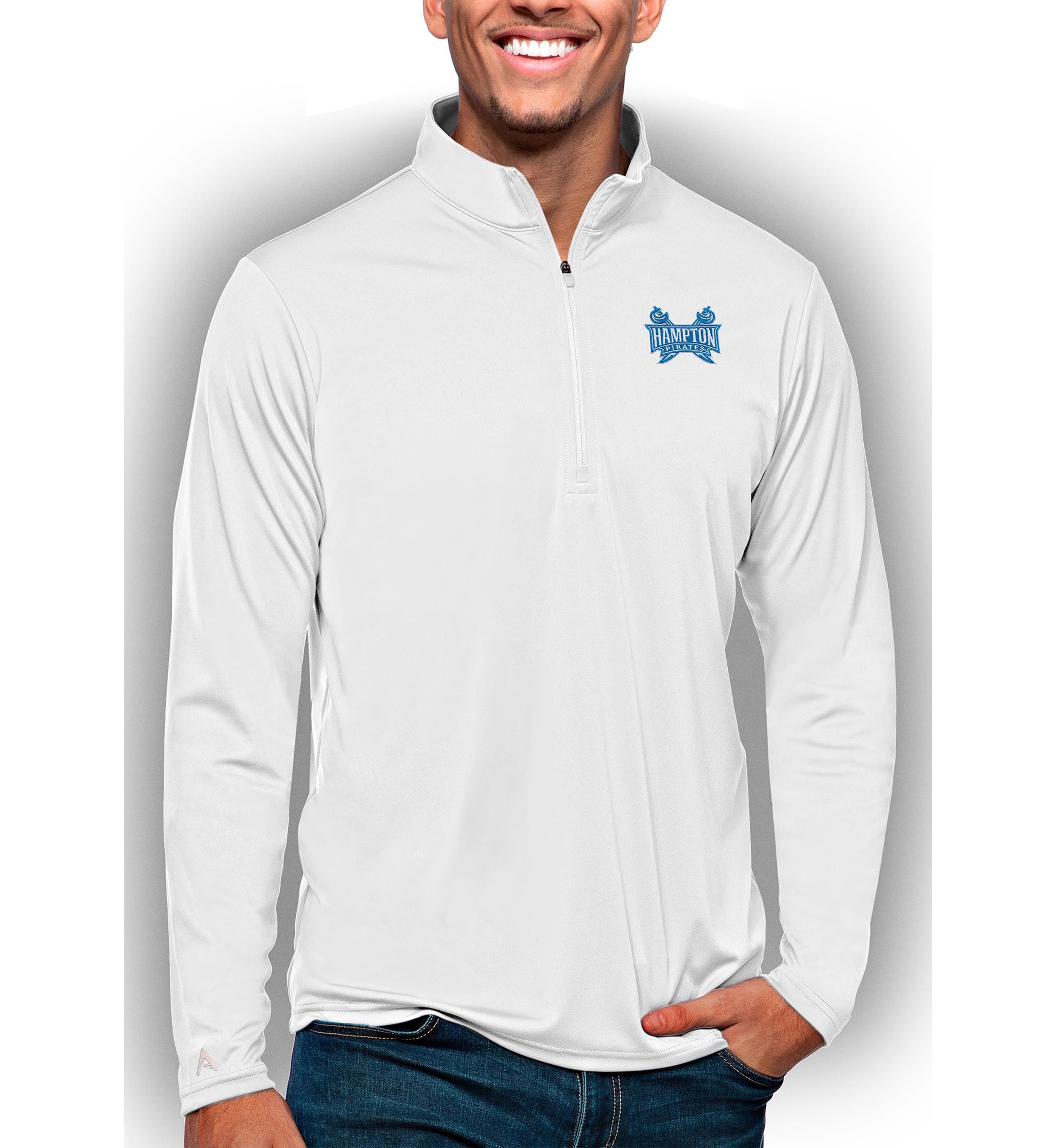 NCAA Hampton Pirates Tribute Quarter-Zip Pullover Top
