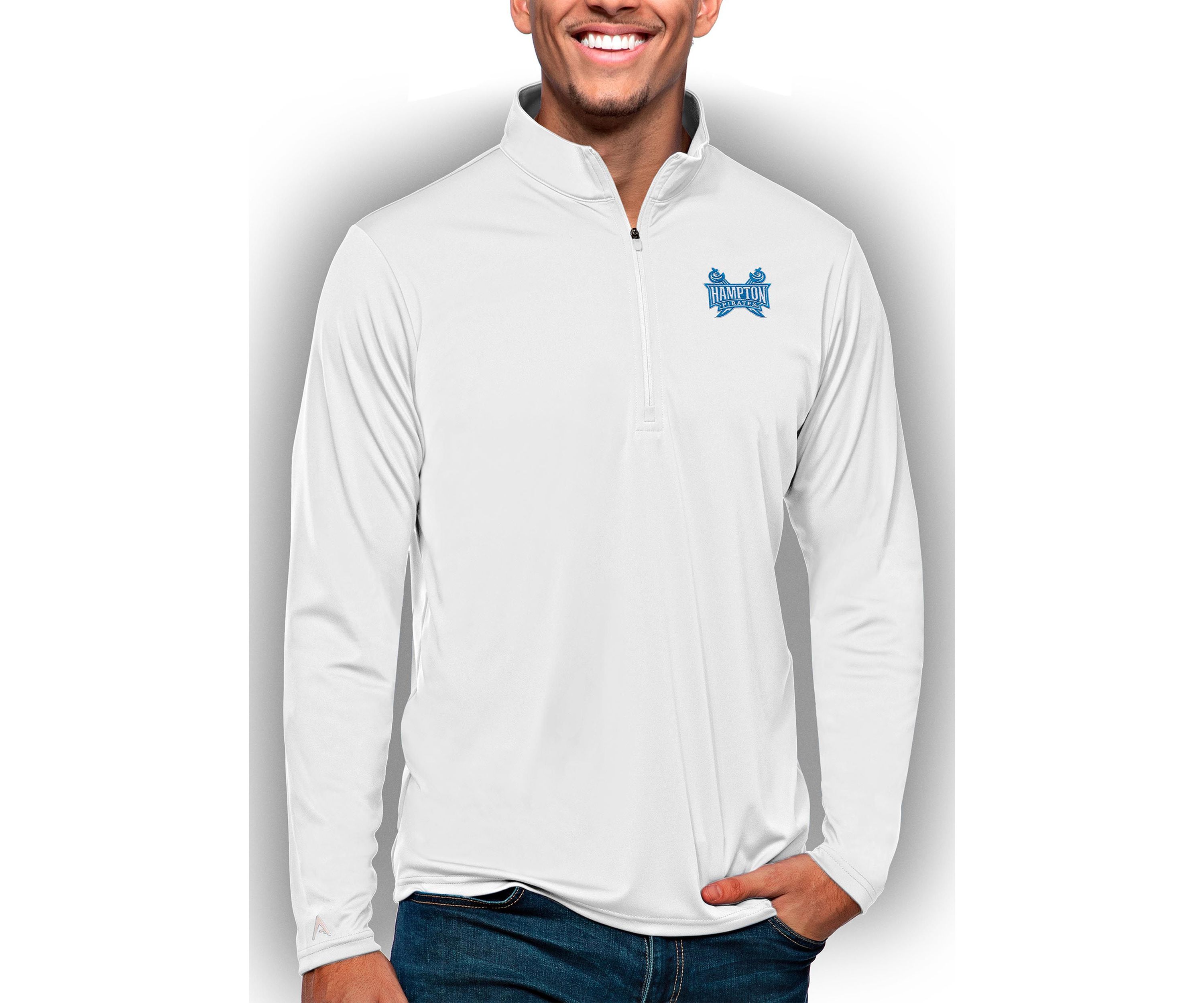 NCAA Hampton Pirates Tribute Quarter-Zip Pullover Top