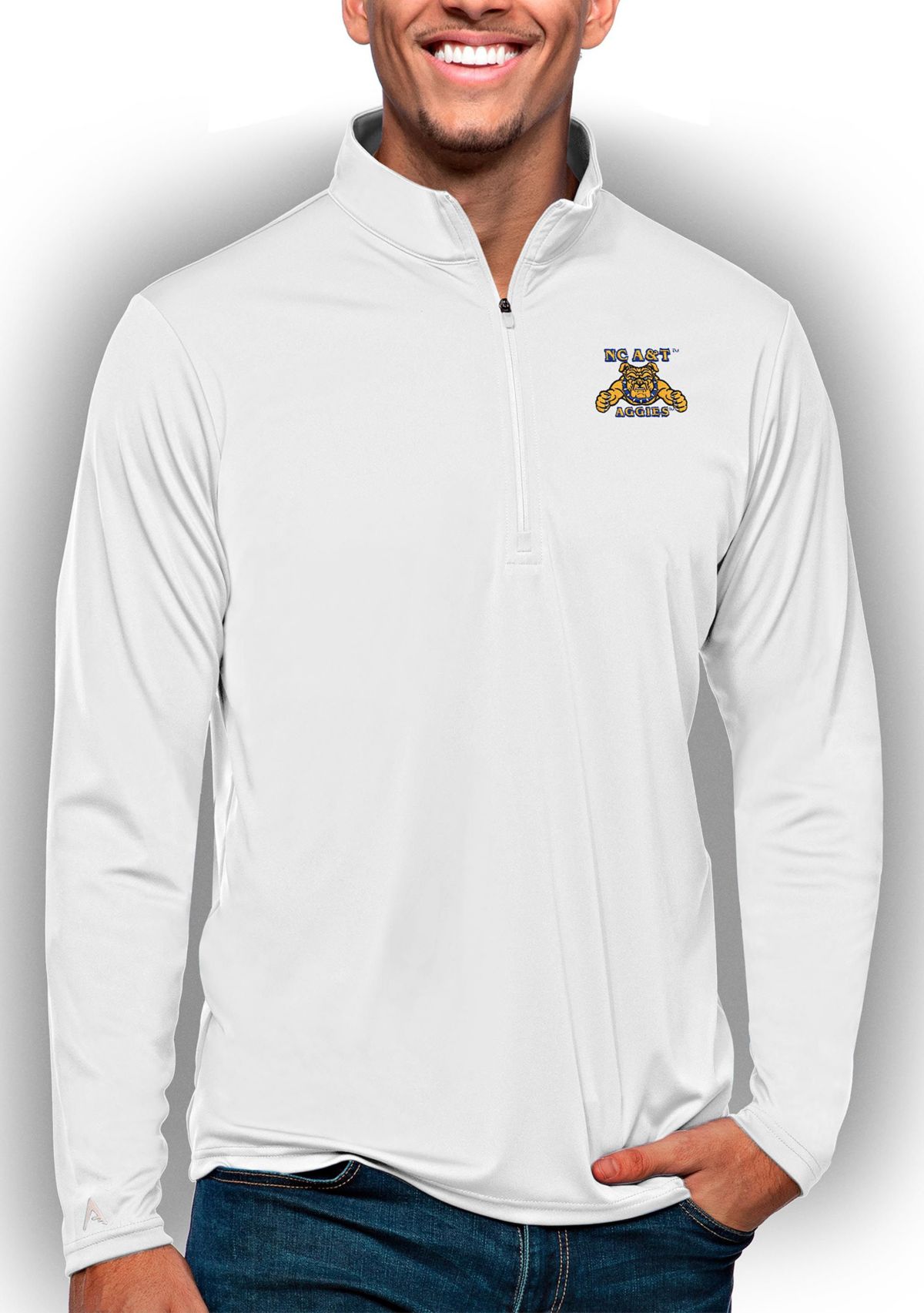 NC A&T Aggies NCAA North Carolina A&T Aggies Tribute Quarter-Zip Pullover Top