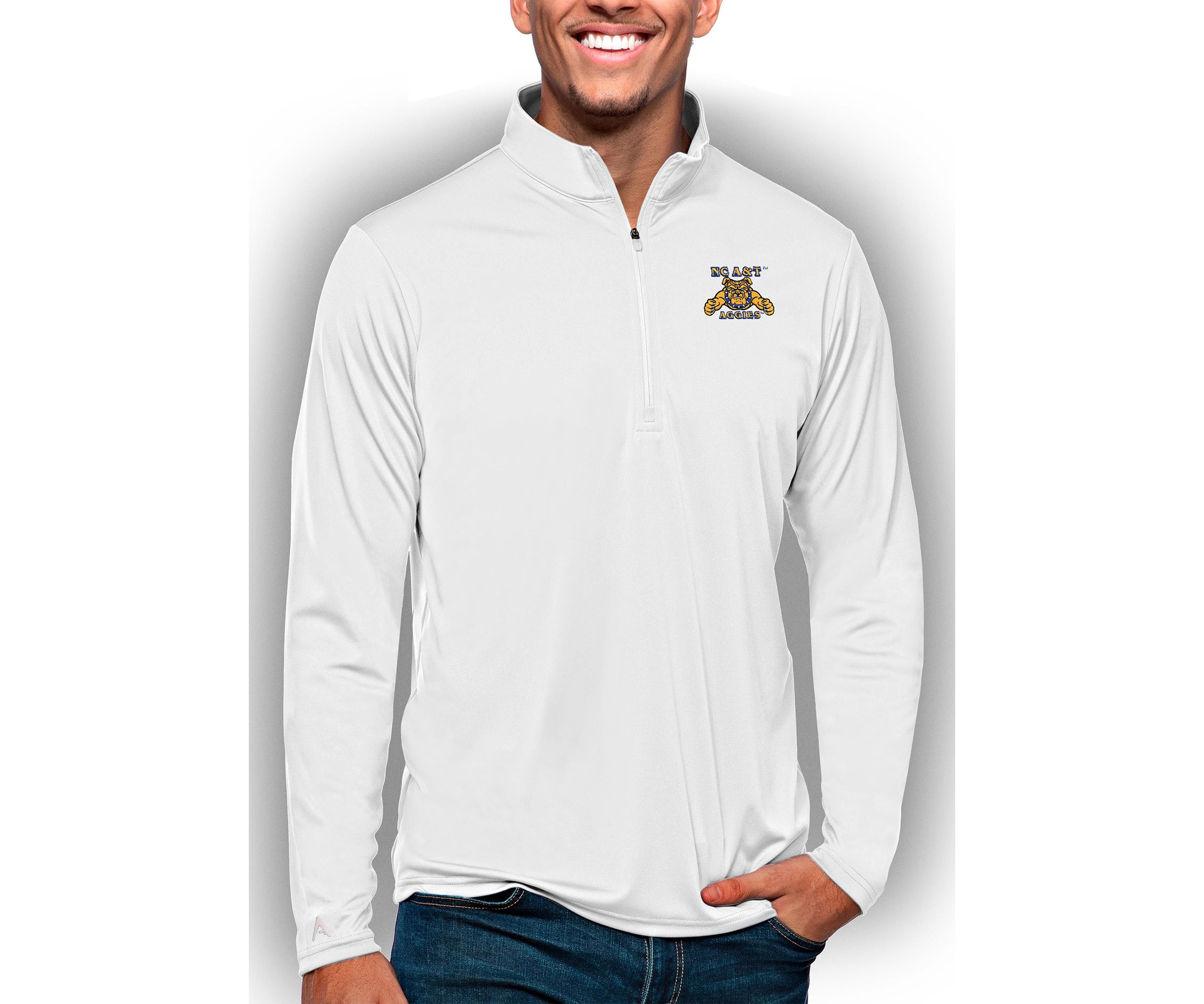 NC A&T Aggies NCAA North Carolina A&T Aggies Tribute Quarter-Zip Pullover Top