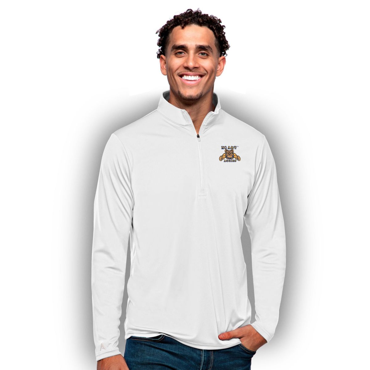 NC A&T Aggies NCAA North Carolina A&T Aggies Tribute Quarter-Zip Pullover Top