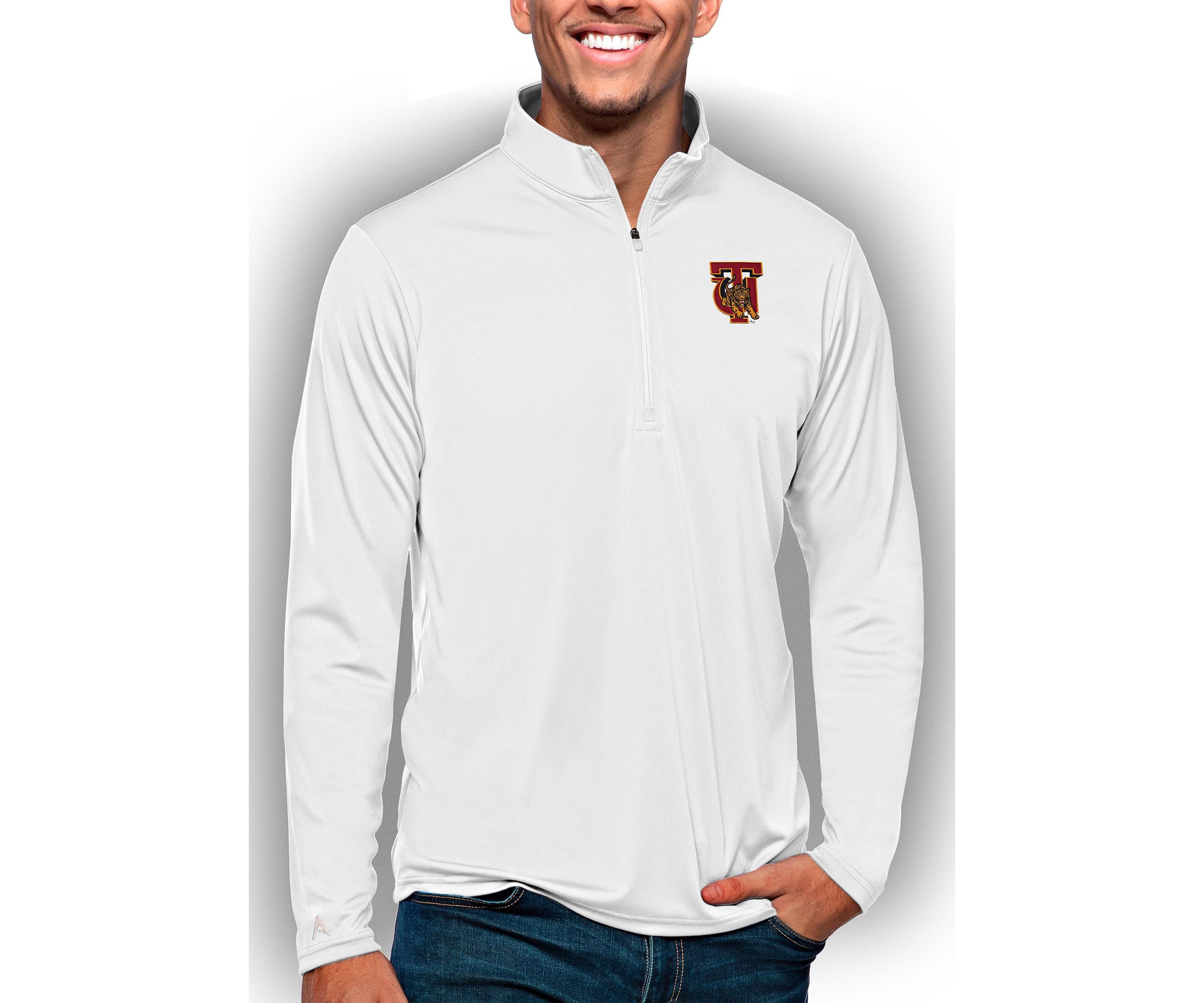 NCAA Tuskegee Golden Tigers Tribute Quarter-Zip Pullover Top