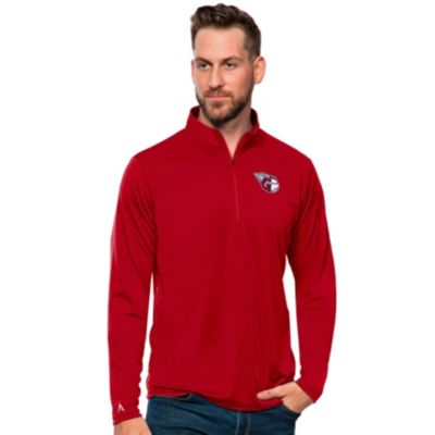 Antigua Men's MLB Cleveland Guardians Tribute Quarter-Zip Pullover Top, Red, Small