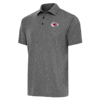Antigua NFL Kansas City Chiefs Men's Par Polo, Black, 3XL