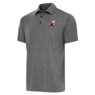 Antigua NFL Cleveland Browns Men's Par 3 Polo, Black, 3XL