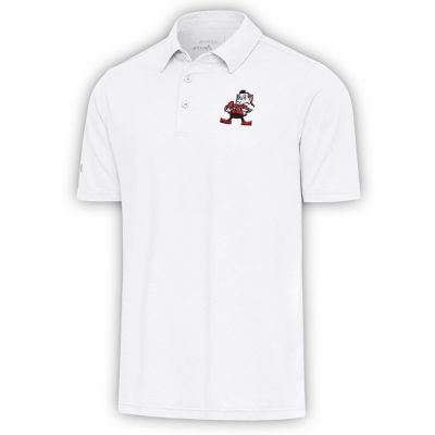 Antigua NFL Cleveland Browns Men's Par 3 Polo, White, 3XL