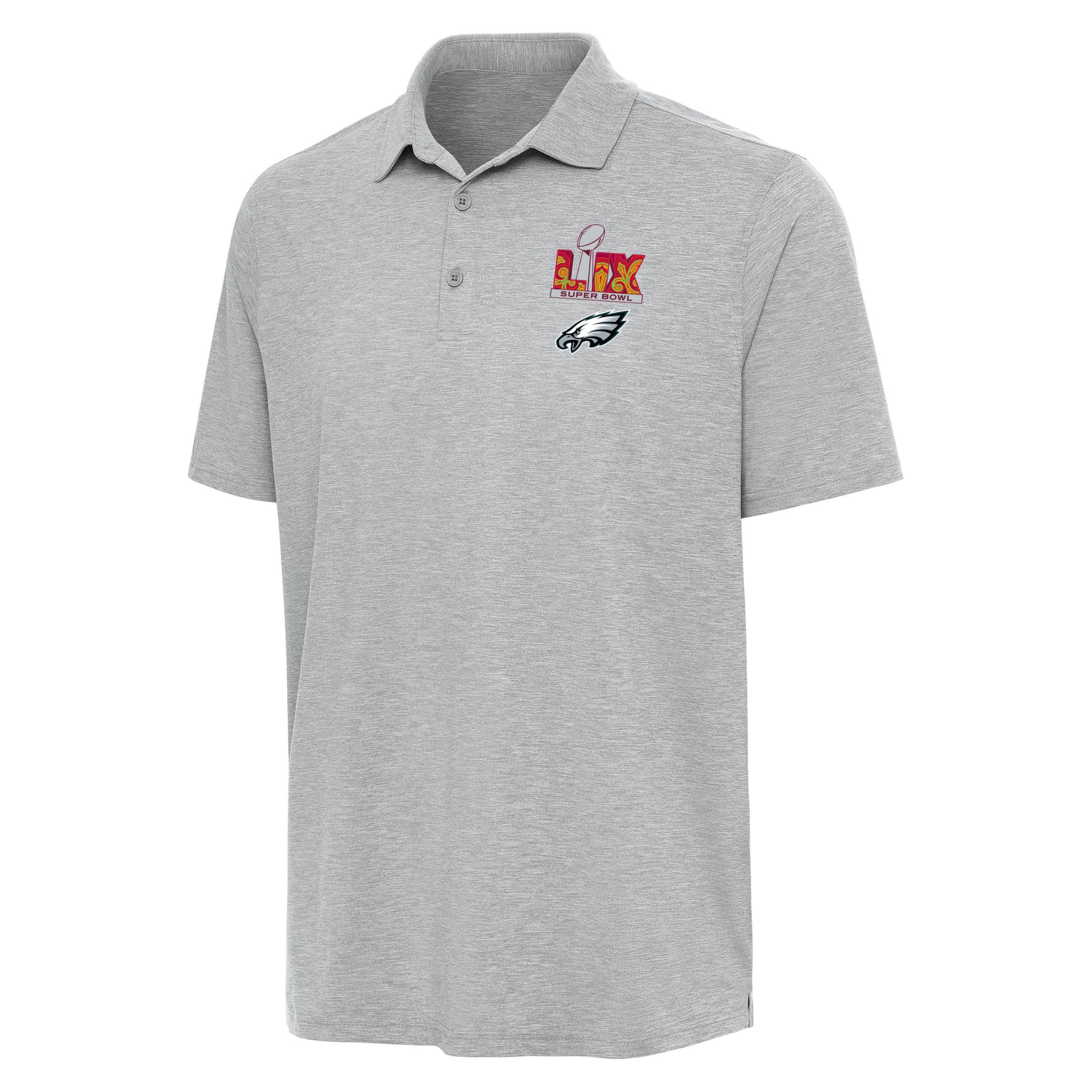 Antigua NFL Philadelphia Eagles SB LIX 2025 Ms Par 3 Polo