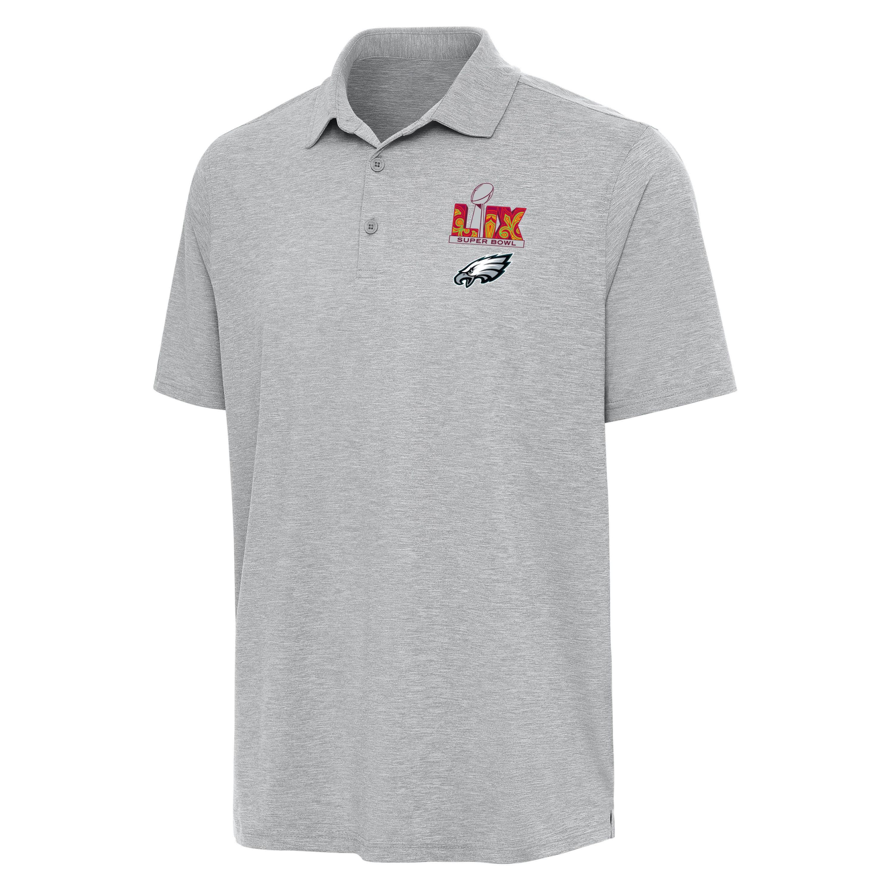 Antigua NFL Philadelphia Eagles SB LIX 2025 Ms Par 3 Polo