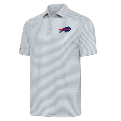 Antigua NFL Buffalo Bills Men's Skills Polo, Gray, 3XL
