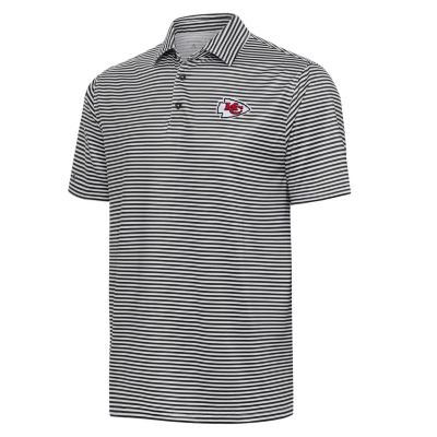 Antigua NFL Kansas City Chiefs Men's Skills Polo, Black, 3XL