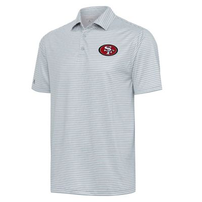 Antigua NFL San Francisco 49ers Men's Skills Polo, Gray, 3XL