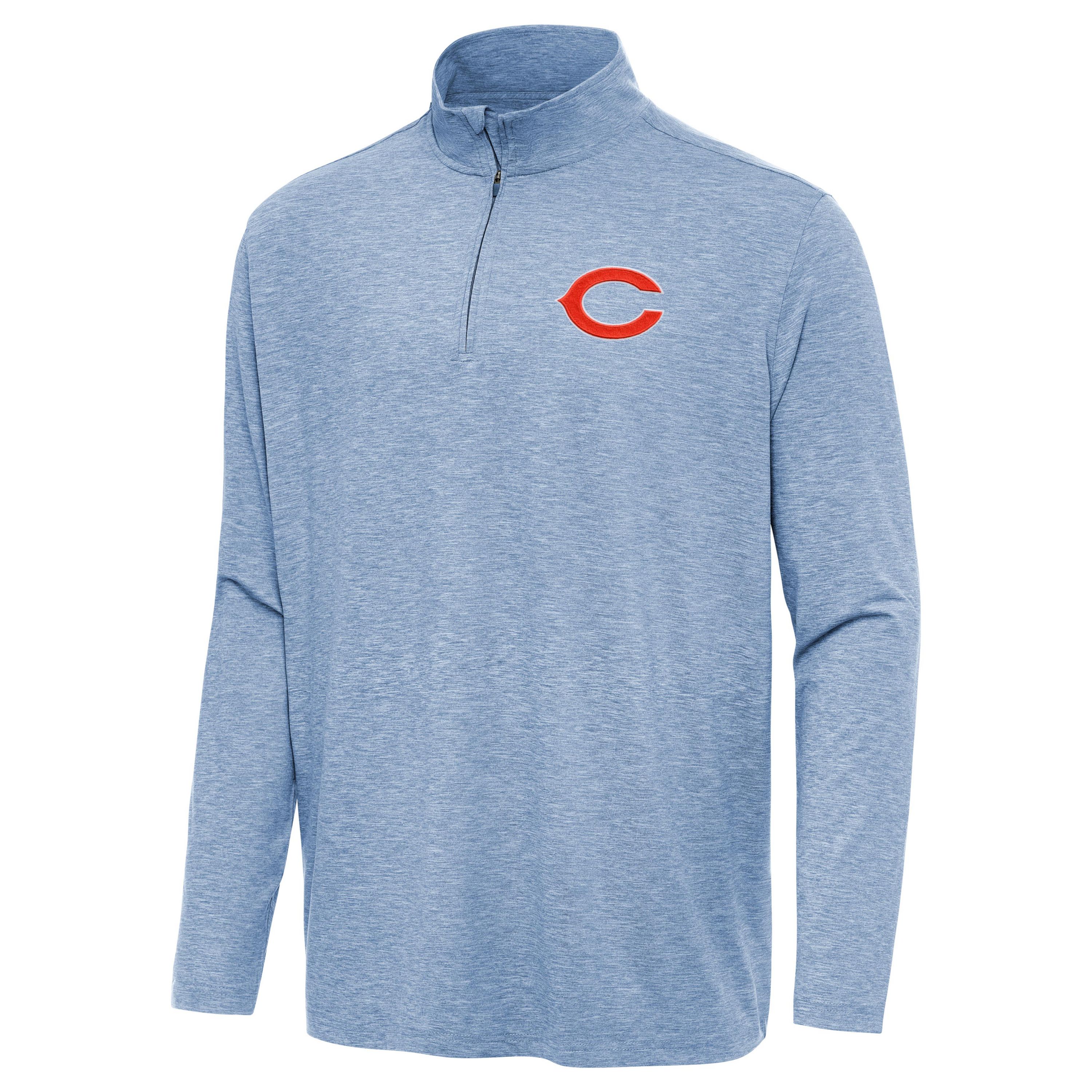 Antigua NFL Chicago Bears Mens Hunk 1/4 Zip Pullover