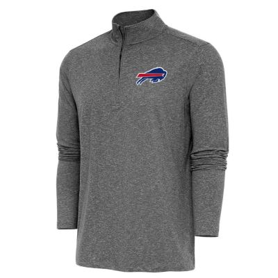Antigua NFL Buffalo Bills Men's Hunk 1/4 Zip Pullover, Black, 3XL