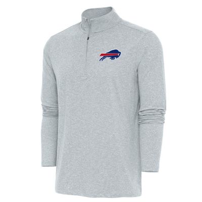 Antigua NFL Buffalo Bills Men's Hunk 1/4 Zip Pullover, Gray, 3XL