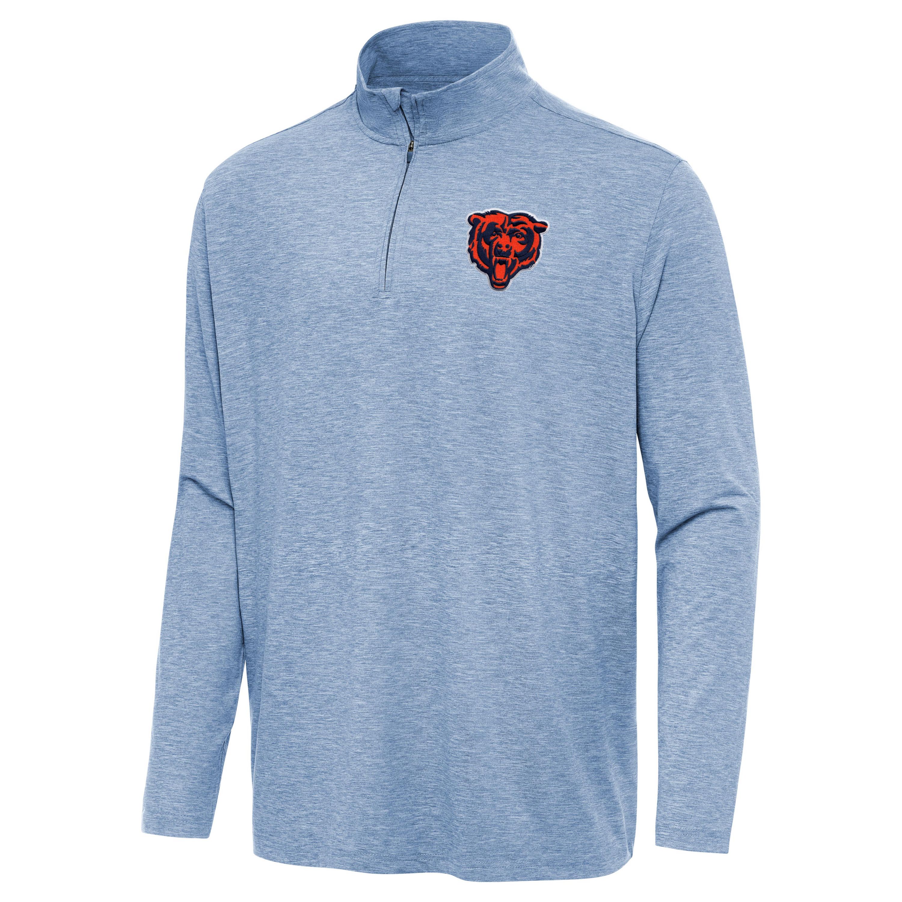 Antigua NFL Chicago Bears Mens Hunk 1/4 Zip Pullover