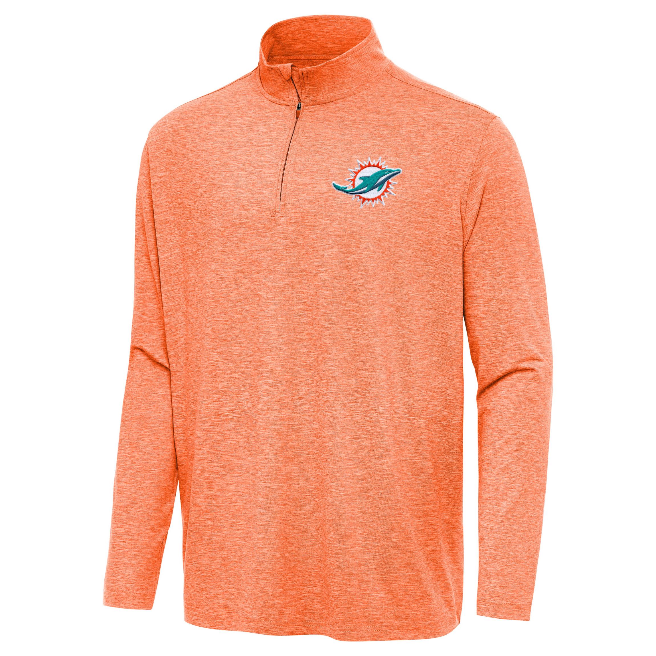 Antigua NFL Miami Dolphins Mens Hunk 1/4 Zip Pullover