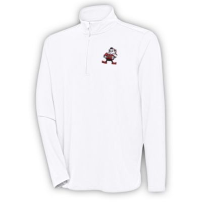 Antigua NFL Cleveland Browns Men's Hunk 1/4 Zip Pullover, White, 3XL