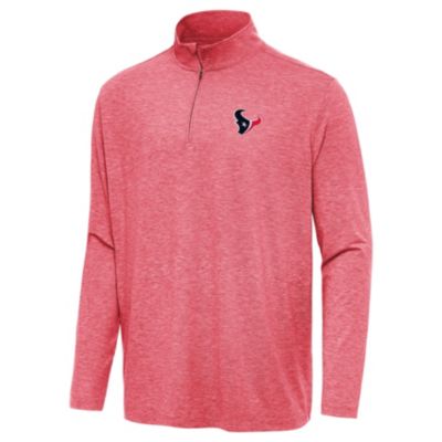 Antigua NFL Houston Texans Men's Hunk 1/4 Zip Pullover, Red, 2XL