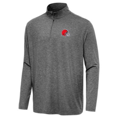 Antigua NFL Cleveland Browns Men's Hunk 1/4 Zip Pullover, Black, Large