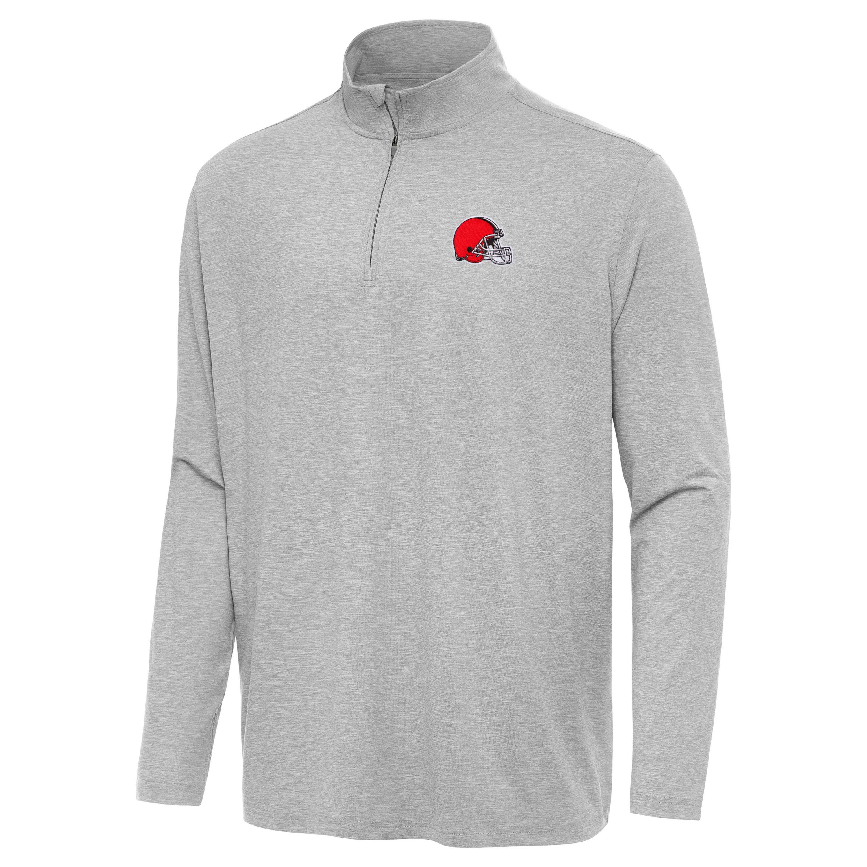 Antigua NFL Cleveland Browns Mens Hunk 1/4 Zip Pullover