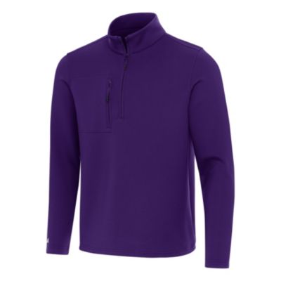 Antigua BLANK Men's Insider 1/4 Zip Pullover, Purple, 3XL