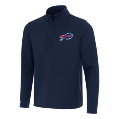 Antigua NFL Buffalo Bills Men's Insider 1/4 Zip Pullover, Navy Blue, Large