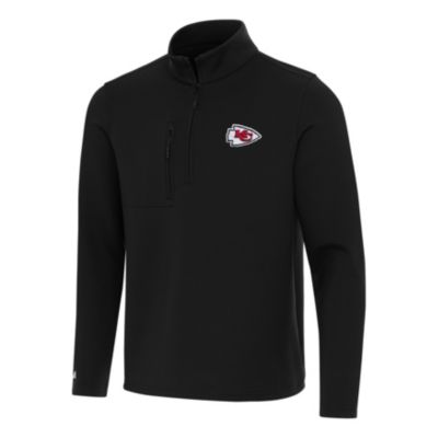 Antigua NFL Kansas City Chiefs Men's Insider 1/4 Zip Pullover, Black, 3XL