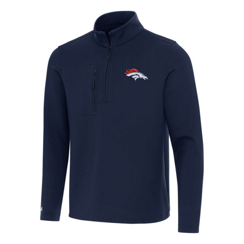 Antigua NFL Denver Broncos Mens Insider 1/4 Zip Pullover