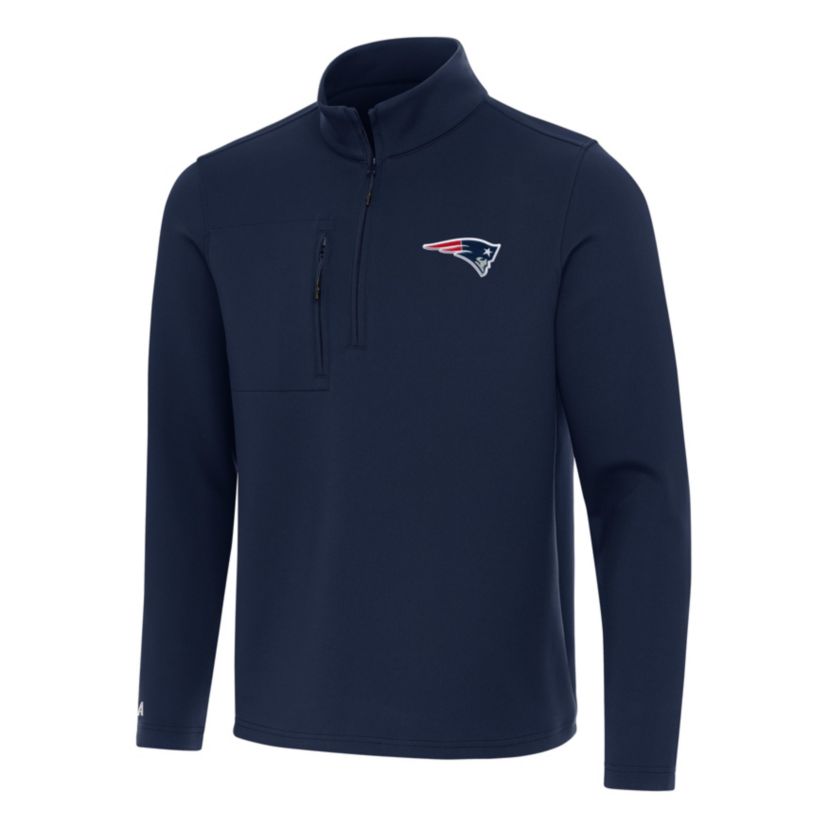Antigua NFL New England Patriots Mens Insider 1/4 Zip Pullover