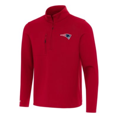 Antigua NFL New England Patriots Men's Insider 1/4 Zip Pullover, Red, Medium