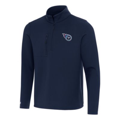 Antigua NFL Tennessee Titans Men's Insider 1/4 Zip Pullover, Navy Blue, 3XL