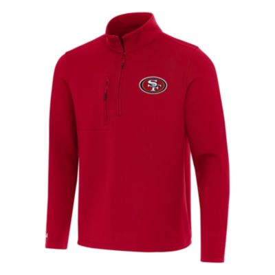 Antigua NFL San Francisco 49ers Men's Insider 1/4 Zip Pullover, Red, 3XL