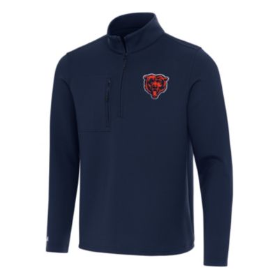Antigua NFL Chicago Bears Men's Insider 1/4 Zip Pullover, Navy Blue, 3XL