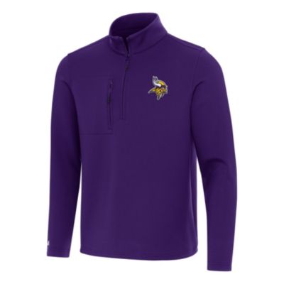 Antigua NFL Minnesota Vikings Men's Insider 1/4 Zip Pullover, Purple, 3XL