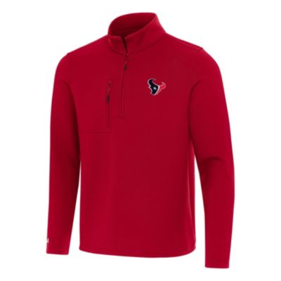 Antigua NFL Houston Texans Men's Insider 1/4 Zip Pullover, Red, Large