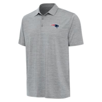 Antigua NFL New England Patriots Men's Layout Polo, Grey, 2XL