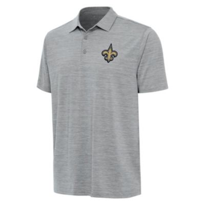 Antigua NFL New Orleans Saints Men's Layout Polo, Grey, 3XL