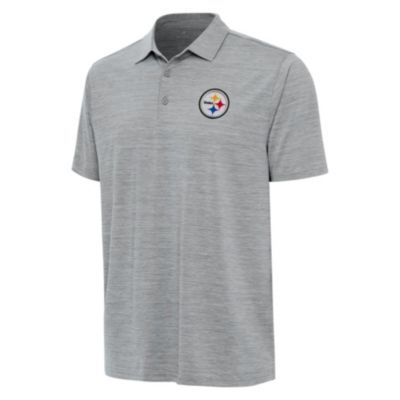 Antigua NFL Pittsburgh Steelers Men's Layout Polo, Grey, X-Large -  0198658205592