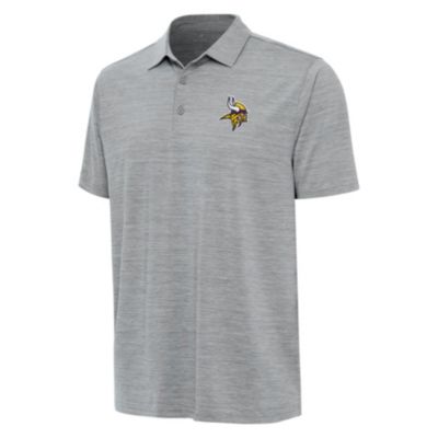 Antigua NFL Minnesota Vikings Men's Layout Polo, Grey, 2XL
