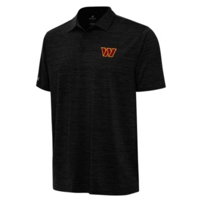Antigua NFL Washington Commanders Men's Layout Polo, Black, 3XL
