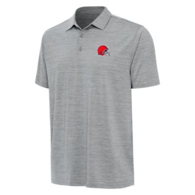Antigua NFL Cleveland Browns Men's Layout Polo, Grey, 3XL