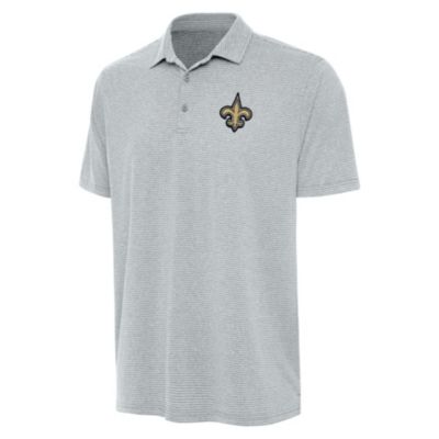 Antigua NFL New Orleans Saints Men's Scheme Polo, Grey, 3XL