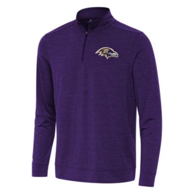 Antigua NFL Baltimore Ravens Men's Bright 1/4 Zip Pullover, Purple, 3XL