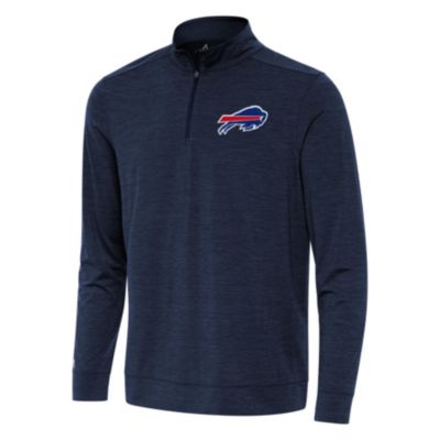 Antigua NFL Buffalo Bills Men's Bright 1/4 Zip Pullover, Navy Blue, 2XL