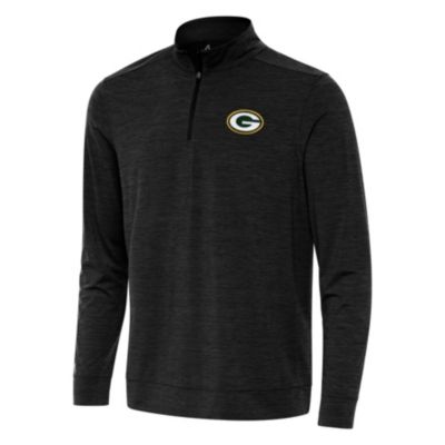 Antigua NFL Green Bay Packers Men's Bright 1/4 Zip Pullover, Black, 3XL