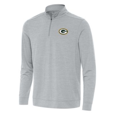 Antigua NFL Green Bay Packers Men's Bright 1/4 Zip Pullover, Grey, 3XL