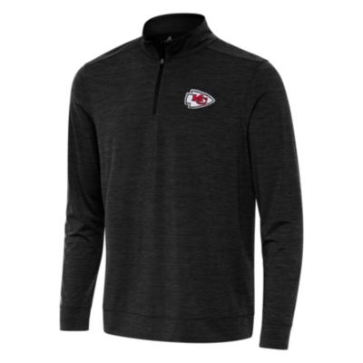 Antigua NFL Kansas City Chiefs Men's Bright 1/4 Zip Pullover, Black, 3XL
