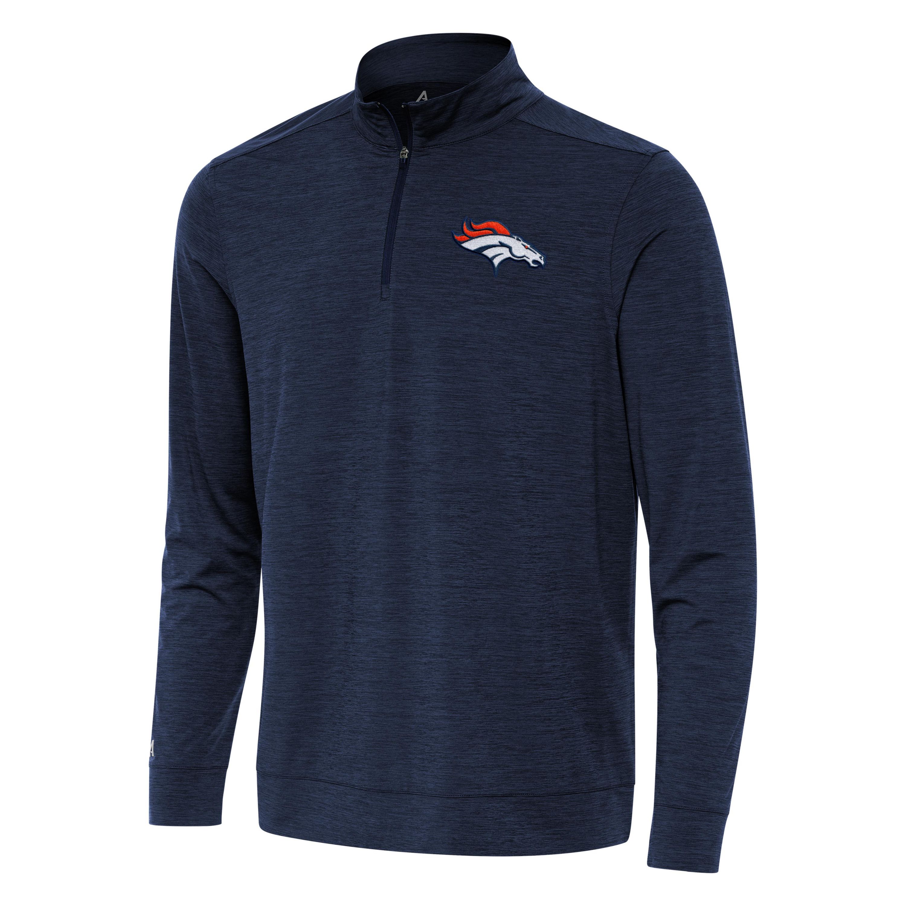 Antigua NFL Denver Broncos Mens Bright 1/4 Zip Pullover